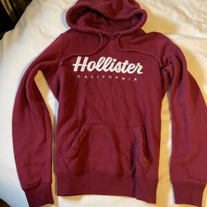 Hollister Women's Maroon Hoodie